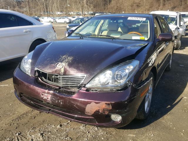 JTHBA30G155084844 - 2005 LEXUS ES 330 MAROON photo 2