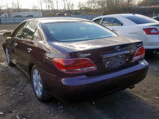 JTHBA30G155084844 - 2005 LEXUS ES 330 MAROON photo 3