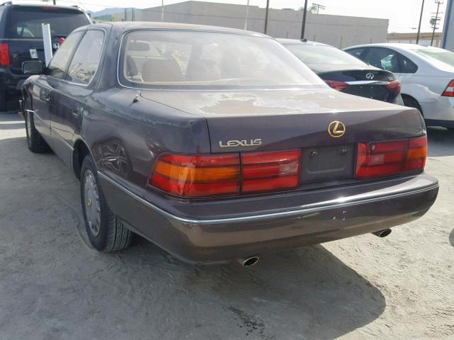 JT8UF11E0M0070036 - 1991 LEXUS LS 400 BROWN photo 3