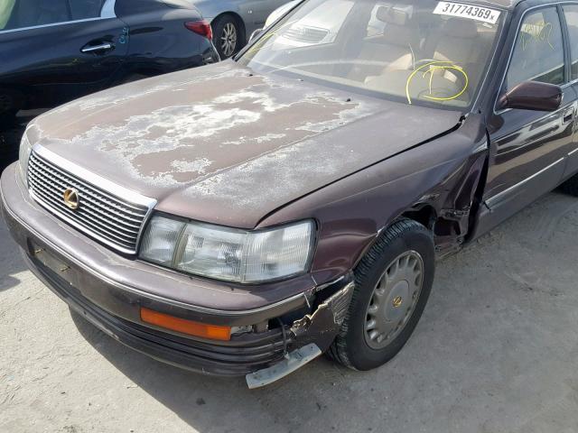 JT8UF11E0M0070036 - 1991 LEXUS LS 400 BROWN photo 9