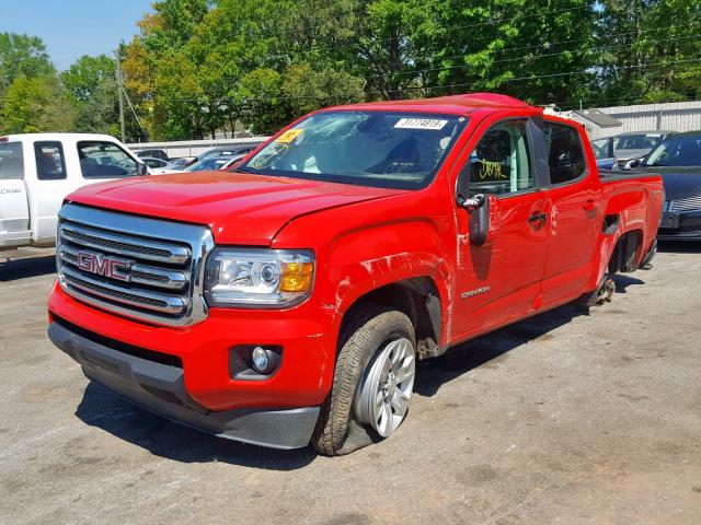 1GTG6CEN4J1208509 - 2018 GMC CANYON SLE RED photo 2