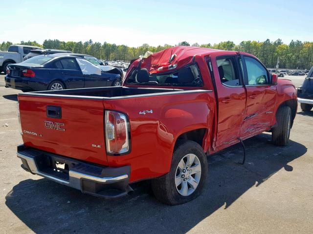 1GTG6CEN4J1208509 - 2018 GMC CANYON SLE RED photo 4