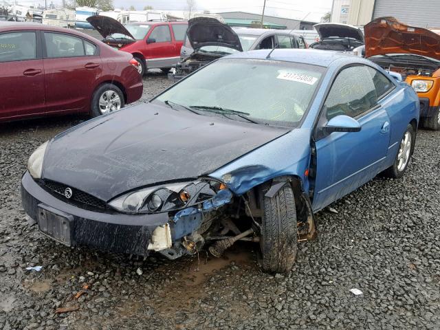 1ZWFT61L8Y5615805 - 2000 MERCURY COUGAR V6 BLUE photo 2