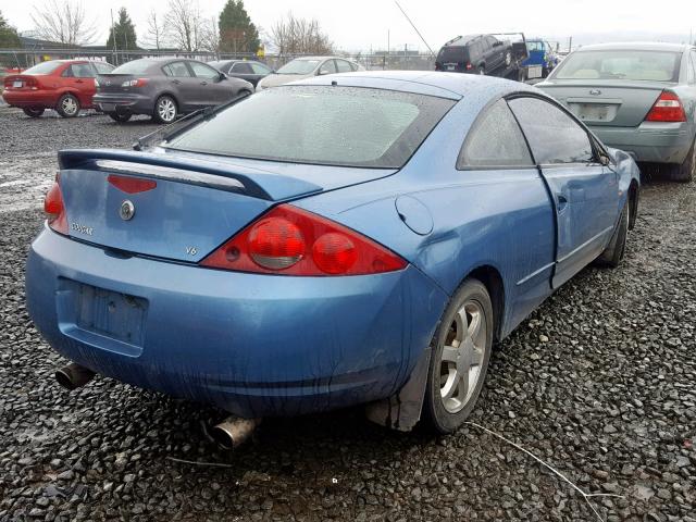 1ZWFT61L8Y5615805 - 2000 MERCURY COUGAR V6 BLUE photo 4