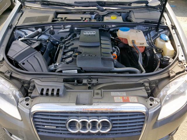 WAUKF78E67A050225 - 2007 AUDI A4 2.0T AV SILVER photo 7