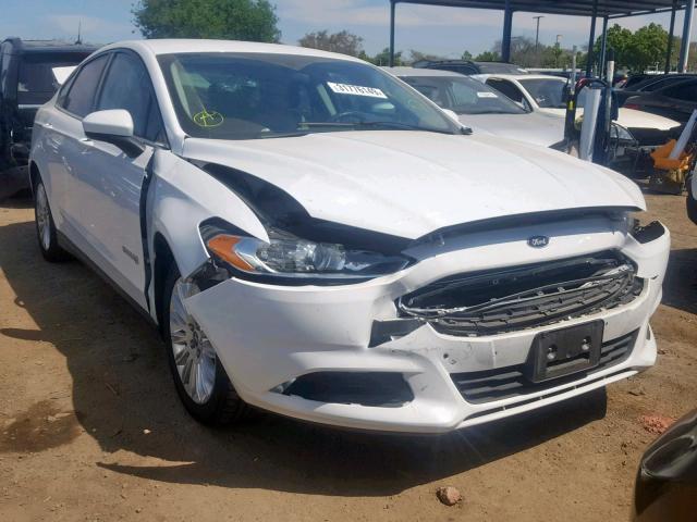 3FA6P0UU3ER220071 - 2014 FORD FUSION S H WHITE photo 1