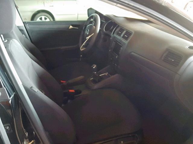 3VW1K7AJ1FM279556 - 2015 VOLKSWAGEN JETTA BASE BLACK photo 5
