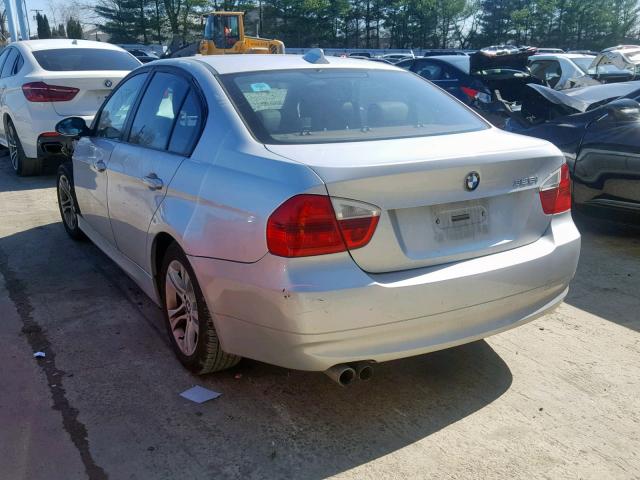 WBAVC57568NK77940 - 2008 BMW 328 I SULE SILVER photo 3