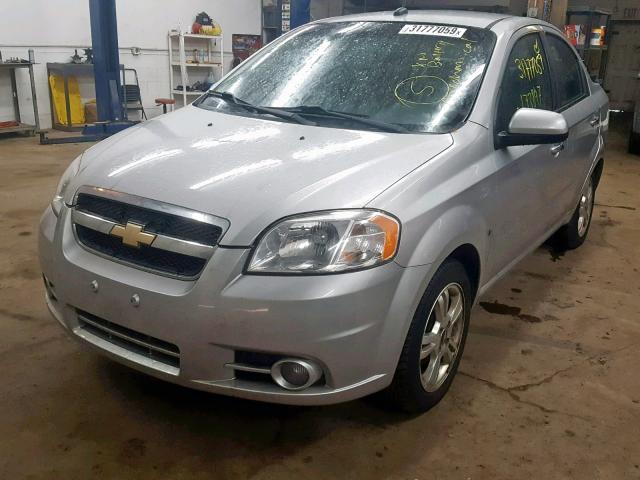 KL1TG56E99B624848 - 2009 CHEVROLET AVEO LT SILVER photo 2