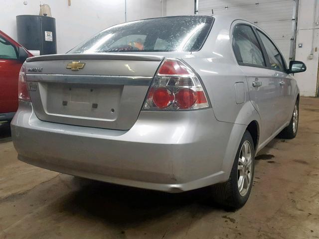 KL1TG56E99B624848 - 2009 CHEVROLET AVEO LT SILVER photo 4