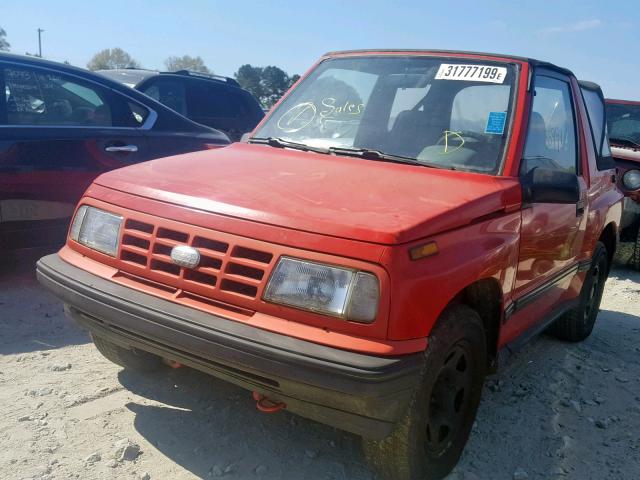 2CNBE18U1M6911776 - 1991 GEO TRACKER RED photo 2