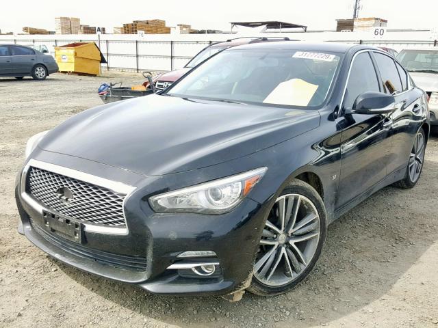 JN1BV7AP1FM343726 - 2015 INFINITI Q50 BASE BLACK photo 2