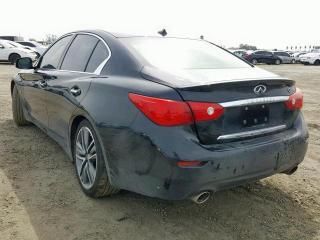 JN1BV7AP1FM343726 - 2015 INFINITI Q50 BASE BLACK photo 3