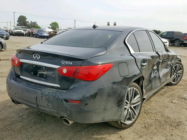 JN1BV7AP1FM343726 - 2015 INFINITI Q50 BASE BLACK photo 4