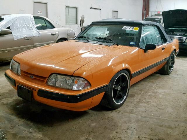 1FACP44E5MF130256 - 1991 FORD MUSTANG LX ORANGE photo 2