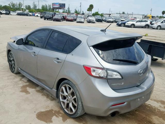 JM1BL1K31B1491771 - 2011 MAZDA SPEED 3 GRAY photo 3