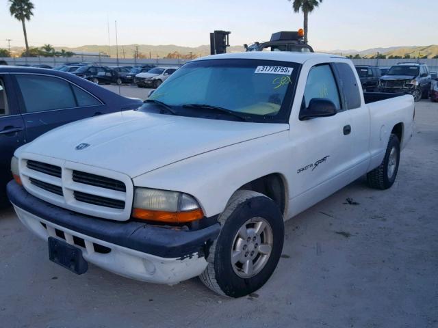 1B7FL22P51S338782 - 2001 DODGE DAKOTA WHITE photo 2