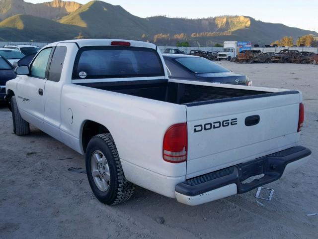 1B7FL22P51S338782 - 2001 DODGE DAKOTA WHITE photo 3