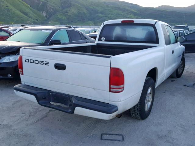 1B7FL22P51S338782 - 2001 DODGE DAKOTA WHITE photo 4