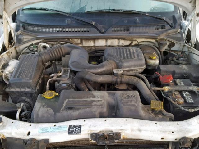 1B7FL22P51S338782 - 2001 DODGE DAKOTA WHITE photo 7