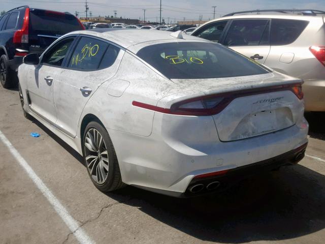 KNAE25LA3J6011197 - 2018 KIA STINGER PR WHITE photo 3