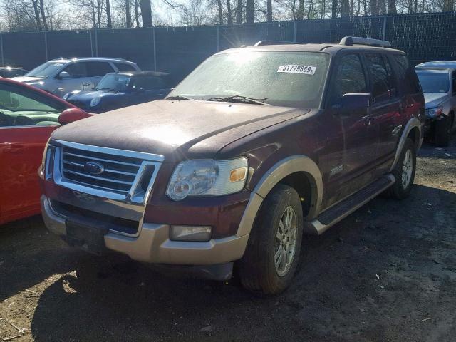 1FMEU74E17UB86008 - 2007 FORD EXPLORER E BURGUNDY photo 2