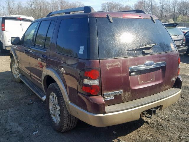 1FMEU74E17UB86008 - 2007 FORD EXPLORER E BURGUNDY photo 3