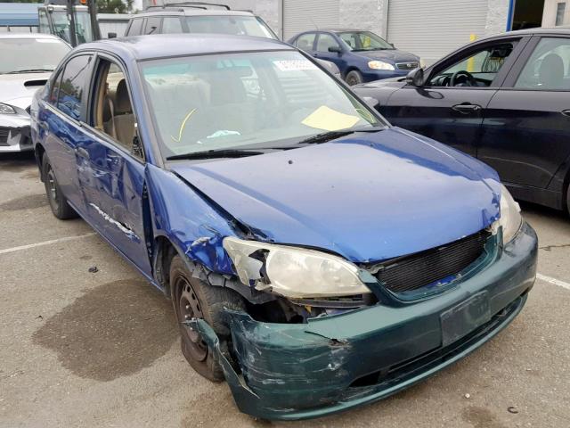 2HGES16365H537130 - 2005 HONDA CIVIC DX V BLUE photo 1