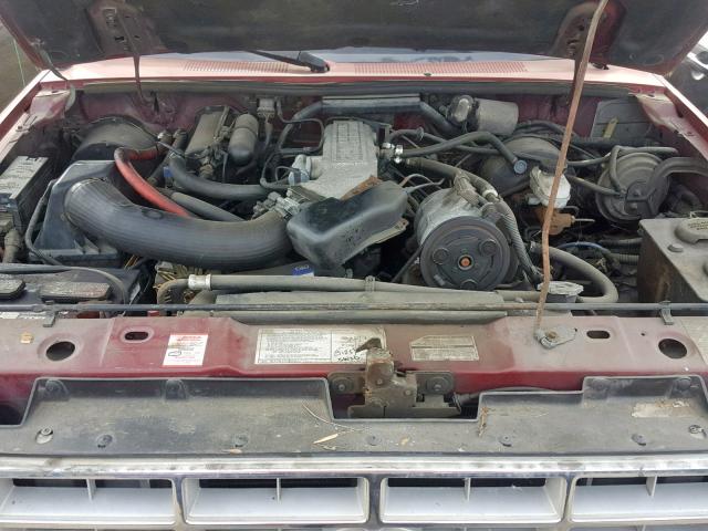 1FMCU14TXKUA66848 - 1989 FORD BRONCO II MAROON photo 7