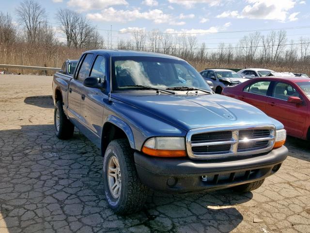 1D7HG38K94S740202 - 2004 DODGE DAKOTA QUA BLUE photo 1