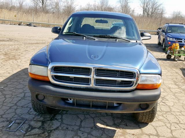 1D7HG38K94S740202 - 2004 DODGE DAKOTA QUA BLUE photo 7