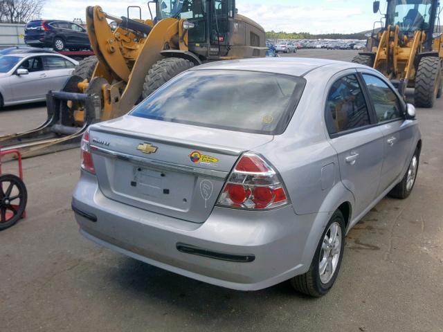 KL1TD5DE4BB258525 - 2011 CHEVROLET AVEO LS SILVER photo 4