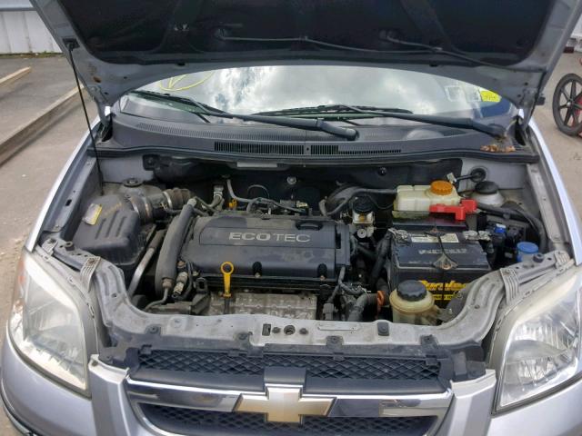 KL1TD5DE4BB258525 - 2011 CHEVROLET AVEO LS SILVER photo 7