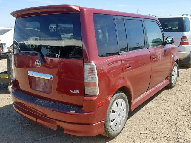 JTLKT324464122660 - 2004 TOYOTA XB RED photo 4