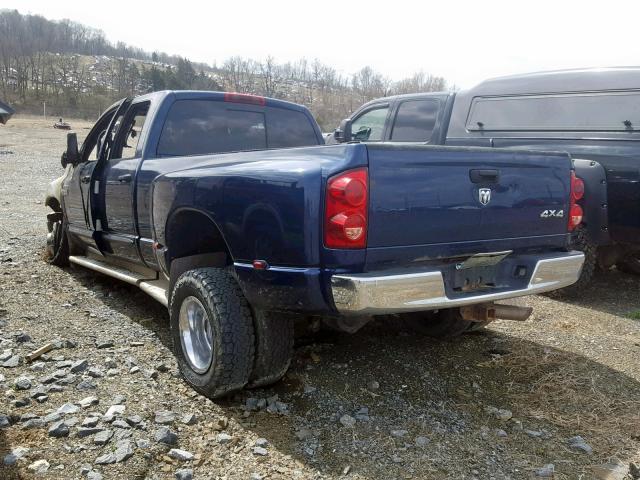 3D7MX48A17G814218 - 2007 DODGE RAM 3500 S BLUE photo 3