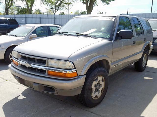 1GNDT13X14K125369 - 2004 CHEVROLET BLAZER TAN photo 2