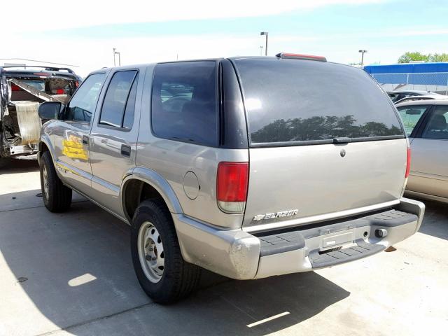 1GNDT13X14K125369 - 2004 CHEVROLET BLAZER TAN photo 3