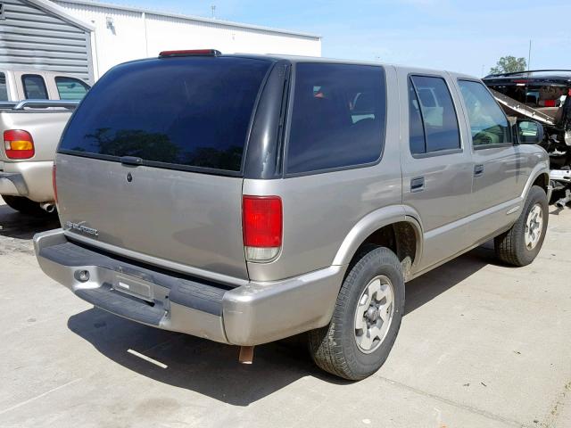 1GNDT13X14K125369 - 2004 CHEVROLET BLAZER TAN photo 4