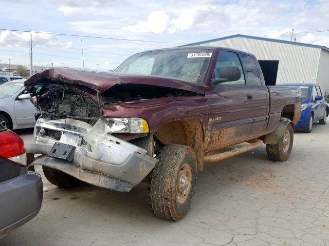 3B7KF23611G185918 - 2001 DODGE RAM 2500 MAROON photo 2