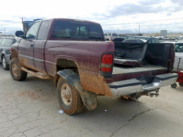 3B7KF23611G185918 - 2001 DODGE RAM 2500 MAROON photo 3