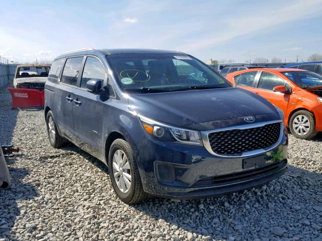 KNDMB5C13G6179252 - 2016 KIA SEDONA LX BLUE photo 1