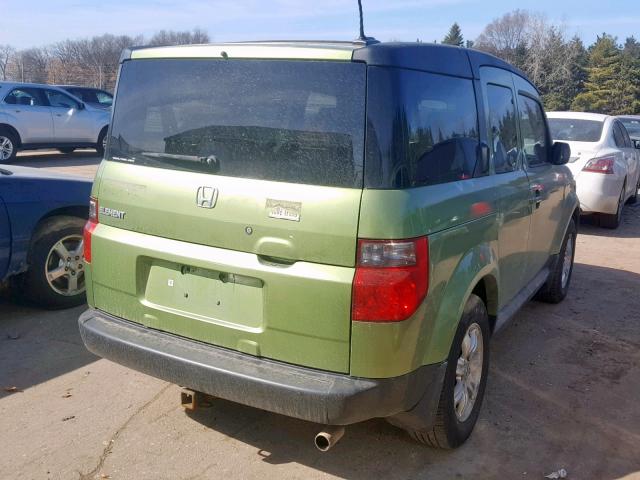 5J6YH28757L010499 - 2007 HONDA ELEMENT EX GREEN photo 4