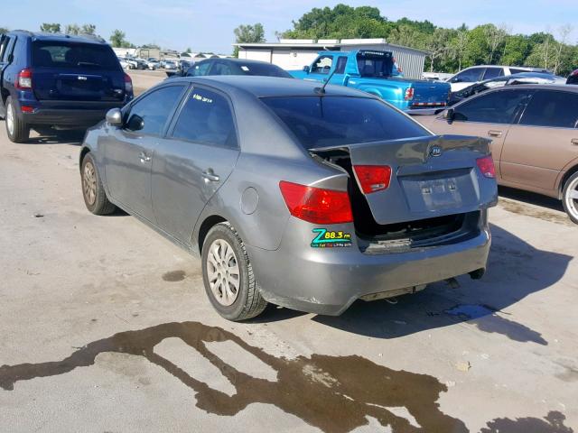 KNAFU4A25B5356808 - 2011 KIA FORTE EX GRAY photo 3