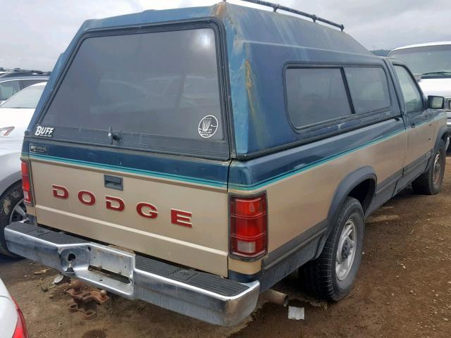 1B7FL26Y2PS175410 - 1993 DODGE DAKOTA GREEN photo 4