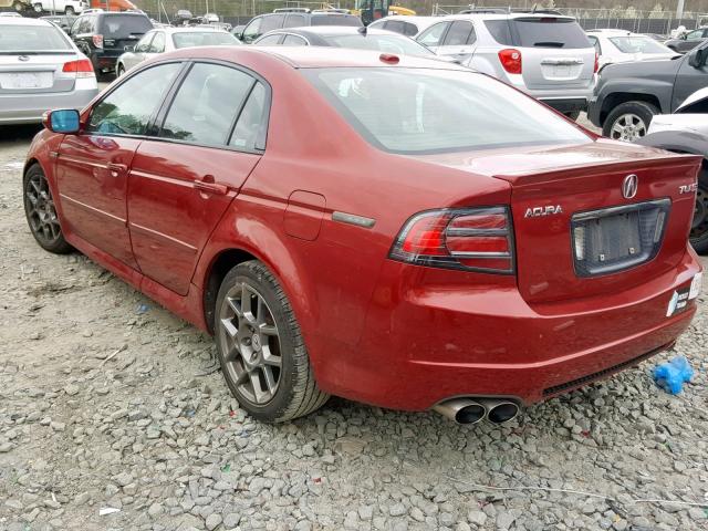 19UUA76538A021751 - 2008 ACURA TL TYPE S RED photo 3