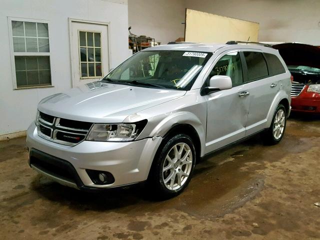 3C4PDCDG1ET185178 - 2014 DODGE JOURNEY LI SILVER photo 2