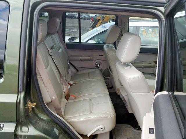 1J8HG58N46C319171 - 2006 JEEP COMMANDER GREEN photo 6