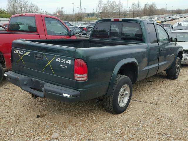 1B7GG22N7YS715095 - 2000 DODGE DAKOTA GREEN photo 4