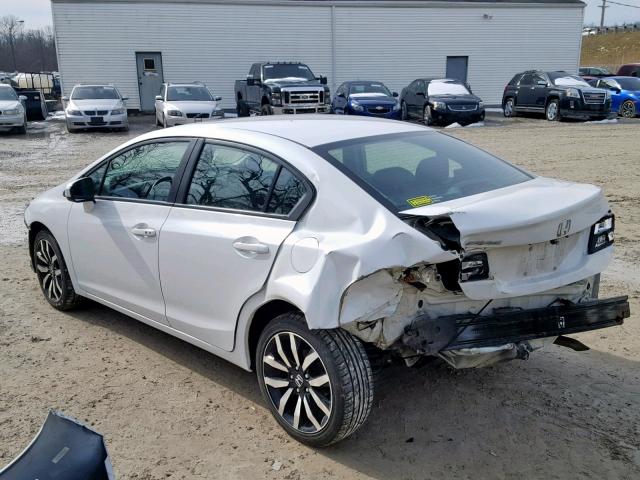 19XFB2F91EE214385 - 2014 HONDA CIVIC EXL WHITE photo 3