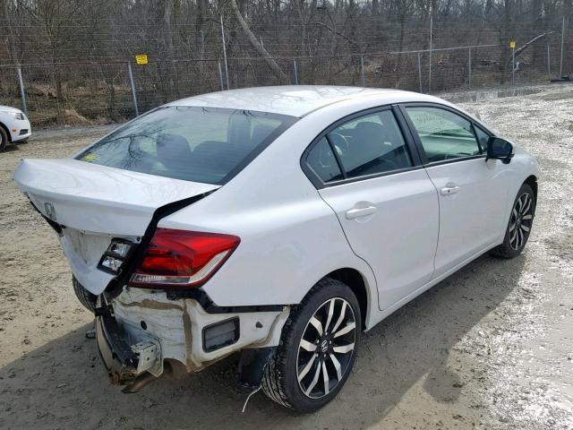 19XFB2F91EE214385 - 2014 HONDA CIVIC EXL WHITE photo 4